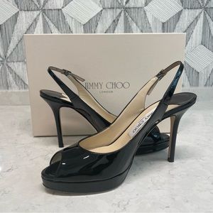 Jimmy Choo Patent Leather Slingback Pumps